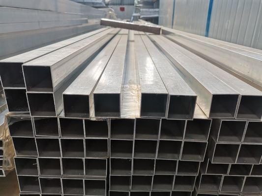 304 316 2B Kết thúc Ống vuông bằng thép không gỉ 0,4mm liền mạch